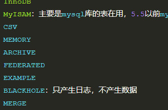 MySQL存储引擎的查看种类及功能介绍-MySQL学习笔记